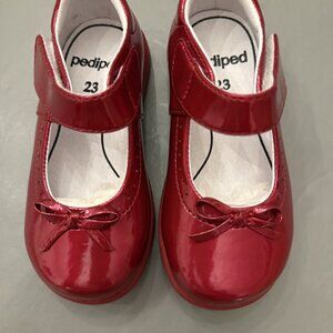 pediped isabella red patent shoes